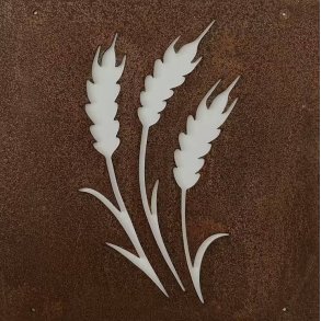 Dekoration til rionet � Korn aks motiv i cortenst�l