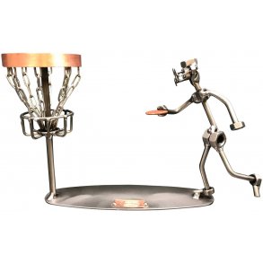 Metallfigur - Discgolfspelare