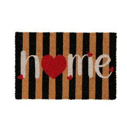 Drmtte 40x60 - Kokos drmtte med tekst - H&#10084;&#65039;me