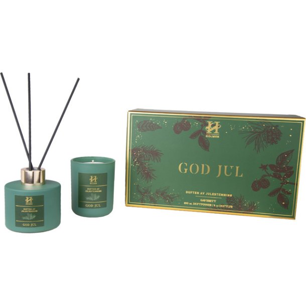 Duftspreder og duftlys - Gaveske GOD JUL