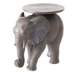 Elefant bord � Elefant med bord � H 50,5 cm