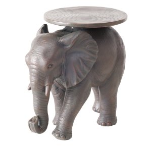 Elefant bord � Elefant med bord � H 50,5 cm
