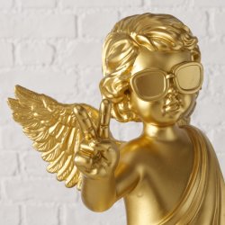 Stor guld engel som anderledes boligpynt