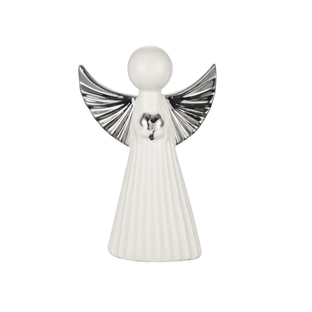 Engle - Keramik engel med hjerte