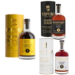 Espero Caribbean � Banana, Coffee & Coconut Rum � 3 stk. � 70 cl � Spar penge