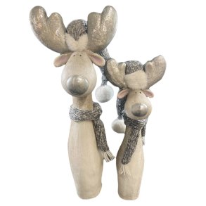 Figur - Elge med huer - St 2 stk.