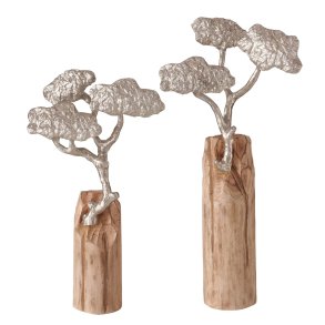 Figur - Trer  St 2 stk. - Hjde 42/53 cm.