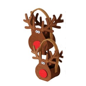 Filt julekurve - Brun - St/2 stk. 