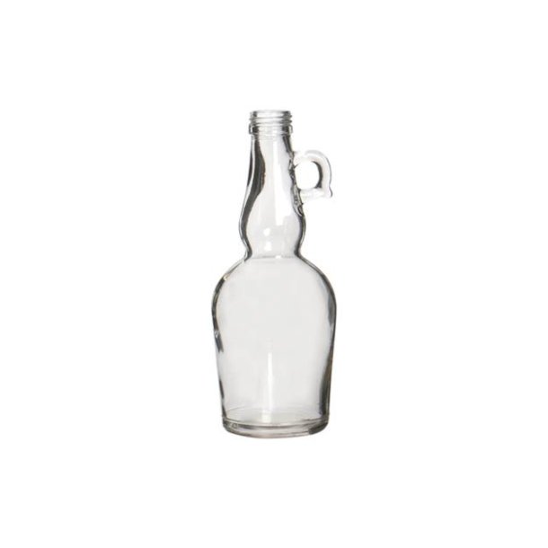 Flaske vase med hank - 22 cm.