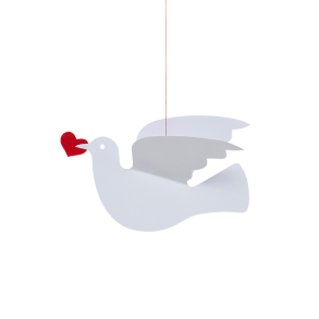 Flensted Mobiles - Design Uro - Enkelt Hjertedue 