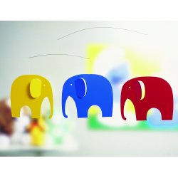 Flensted mobiles - Design Uro - Elefantkomsammen - Grundfarver