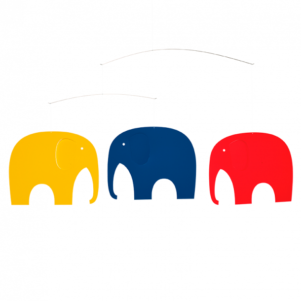 Flensted mobiles - Design Uro - Elefantkomsammen - Grundfarver