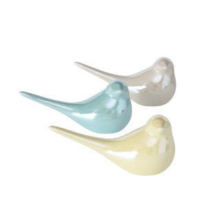 Porceln fugle  - St med 3 stk. 