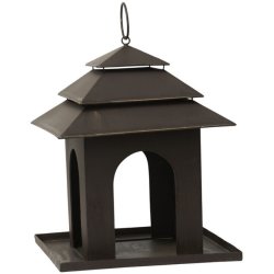 Fuglehus � Fuglefoderhus i rust metal � Til haven