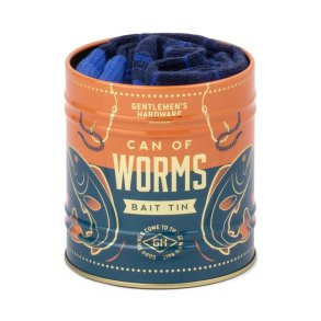 Gave til lystfiskeren � Metald�se med fiskestr�mper