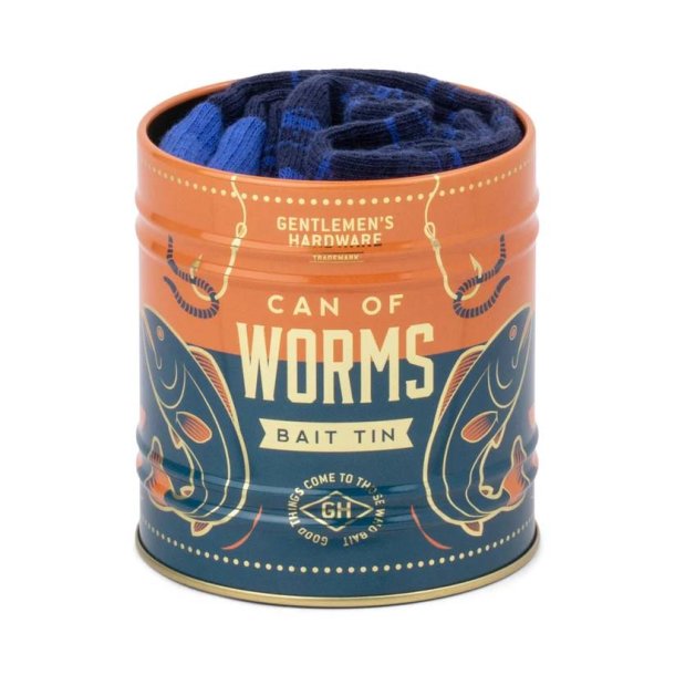 Gave til lystfiskeren � Metald�se med fiskestr�mper