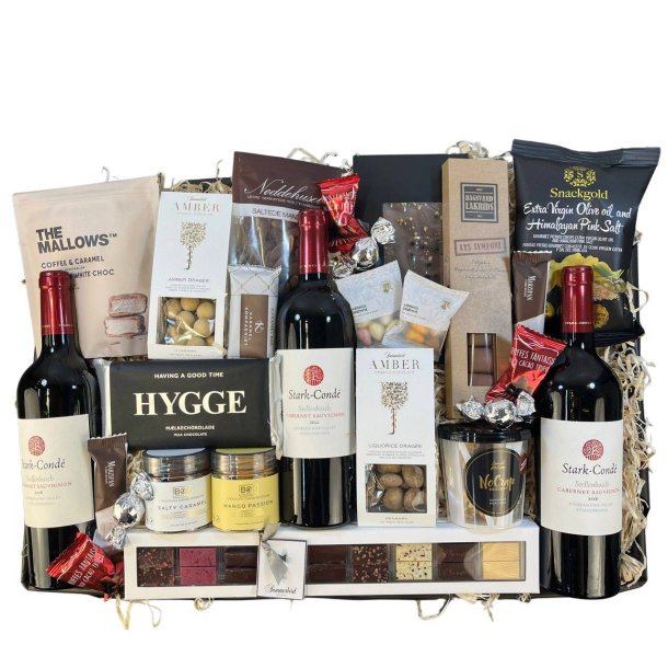 Gavekurv - Luksus gavekurv med vin og hygge