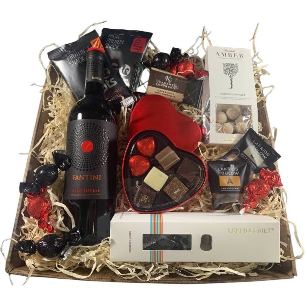 Gavekurv  til k�resten - En k�rlig hilsen