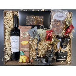 Gavekurv med metalfigur - Computer - Mand smadrer Computer- Vin og hygge