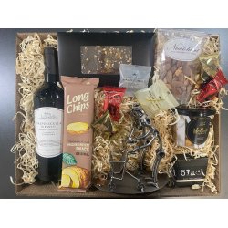 Gavekurv med metalfigur - Ergoterapeut - SOSU - Mand - Vin og hygge