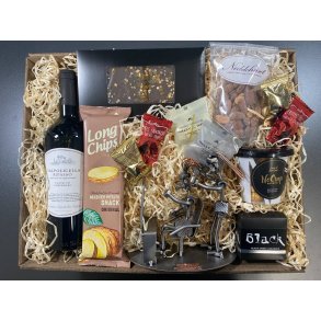 Gavekurv med metalfigur - Fris�r - Vin og hygge