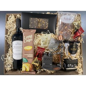 Gavekurv med metalfigur - Kok - Vin og hygge