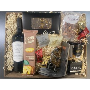Gavekurv med metalfigur - L�sesmed - Vin og hygge