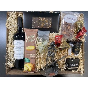 Gavekurv med metalfigur - Landm�ler - Landinspekt�r - Vin og hygge