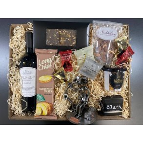 Gavekurv med metalfigur - Mandlig L�ge - Vin og hygge