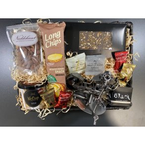 Gavekurv med metalfigur - Motorcykelmekaniker - L�kkerier