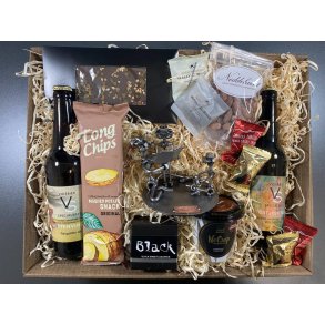 Gavekurv med metalfigur - P�dagog - Kvindelig p�dagog - �l og hygge