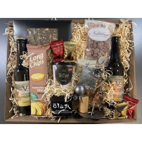 Gavekurv med metalfigur - Slagter - �l og hygge