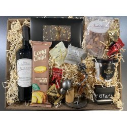 Gavekurv med metalfigur - Slagter - Vin og hygge