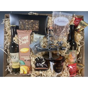 Gavekurv med metalfigur - Sygeplejerske - �l og hygge