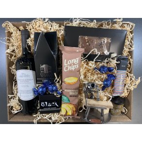 Gavekurv med metalfigur - T�mrer - T�mrersvend - Vin og hygge