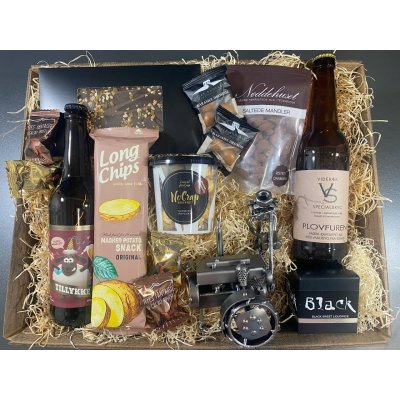 Gavekurv med metalfigur - Traktormekaniker - l og hygge