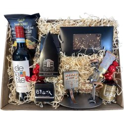 Gavekurv med metalfigur - Forsyningsoperatr - Elektriker - Vin og hygge