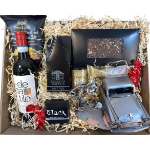 Gavekurv med metalfigur - Autolakerer - Vognmaler - Vin og hygge