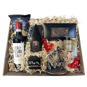 Gavekurv med metalfigur - Bandagist - Ortop�dist - Kvinde - Vin og hygge