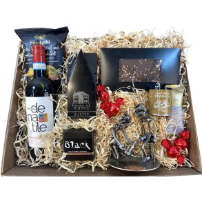 Gavekurv med metalfigur - Bandagist - Ortop�dist - Mand - Vin og hygge