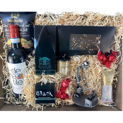 Gavekurv med metalfigur - Blomsterdekorat�r - Gartner - Mand - Vin og hygge	