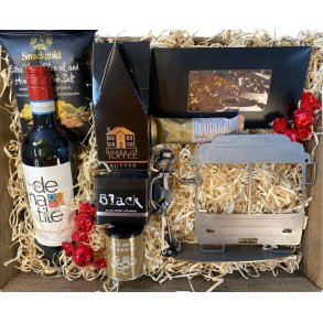 Gavekurv med metalfigur - Buschauff�r - Vin og hygge 