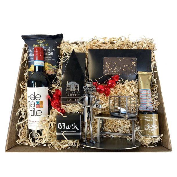 Gavekurv med metalfigur - Dyrepasser - Fors�gsdyr dyrepasser - Vin og hygge