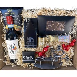 Gavekurv med metalfigur - Fitnessinstrukt�r - Mand - Vin og hygge