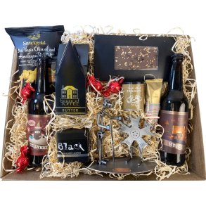 Gavekurv med metalfigur - Flytekniker - Fly mekaniker - �l og hygge