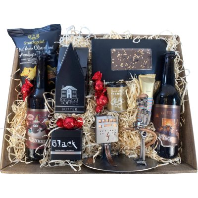 Gavekurv med metalfigur - Forsyningsoperat�r - Elektriker - �l og hygge