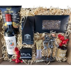 Gavekurv med metalfigur - Friluftsvejleder - Vandrer - Vin og hygge