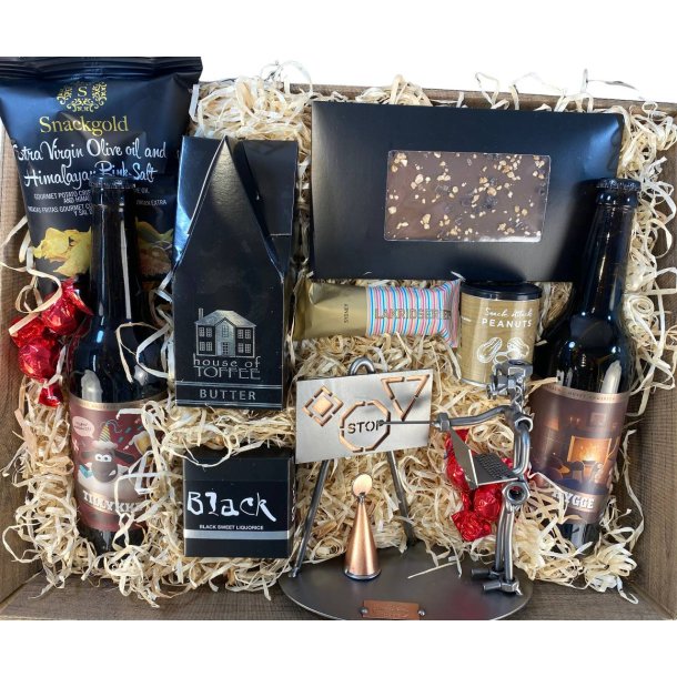 Gavekurv med metalfigur - K�rel�rer - �l og hygge