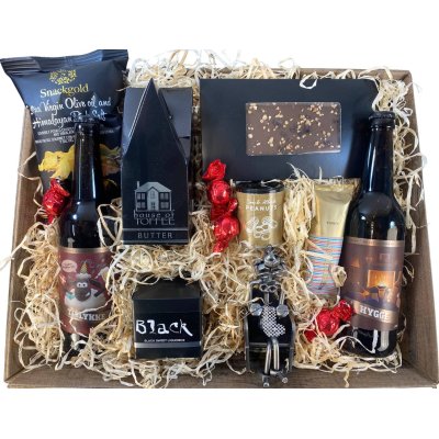 Gavekurv med metalfigur - Kvinde der strikker - l og hygge