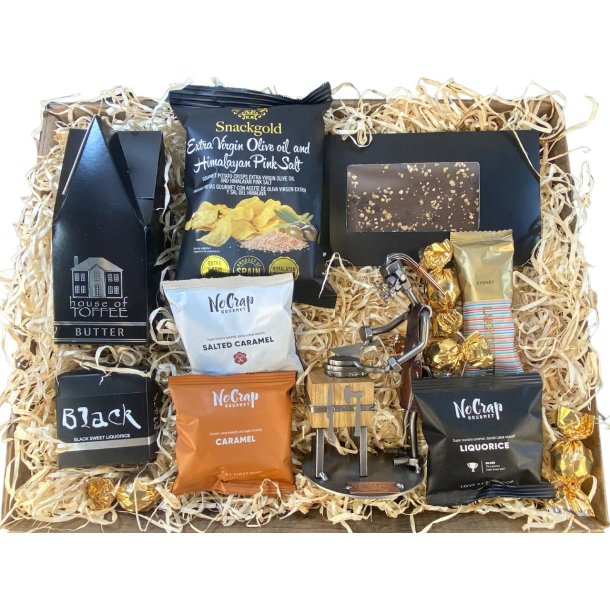 Gavekurv med metalfigur - Kvindelig Butiksslagter - L�kkerier